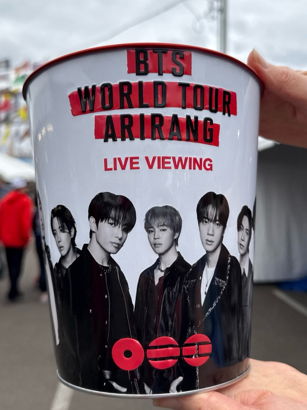 BTS World Tour Arirang Live Viewing Collectible Tin - popcorn Bucket